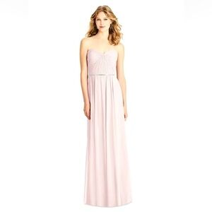 NWT Jenny Packham 1008 Strapless Chiffon Long Formal Dress Gown Blush Size 6
